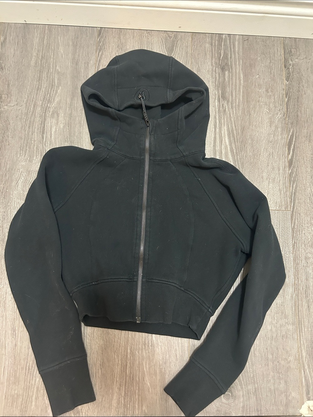 lululemon athletica Black Cropped Full-Zip Hoodie